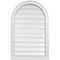 Ekena Millwork Round Top Surface Mount PVC Gable Vent: Functional, w/ 2"W x 2"P Brickmould Sill Frame, 22"W x 34"H GVPRT22X3403SF - alternate 1
